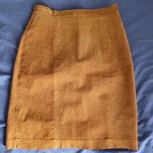 Suede Mustard Skirt